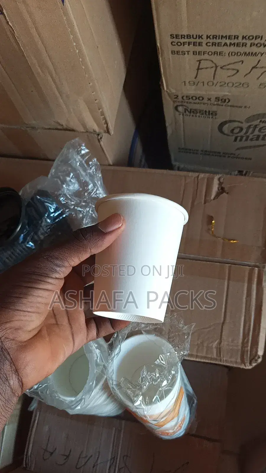 50pcs White Papar Cups (8 Oz)