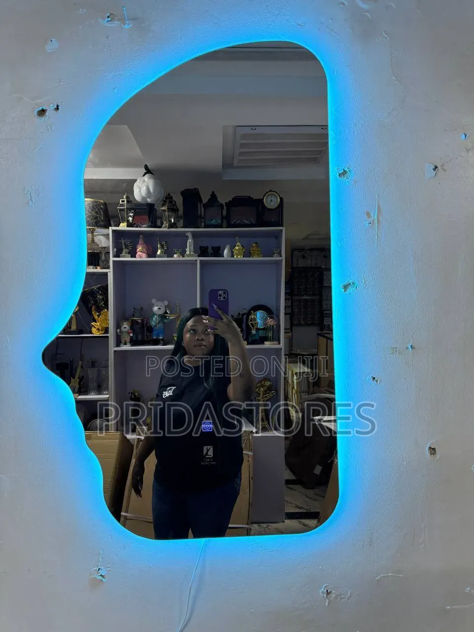 Amoeba-Shaped Led Mirror