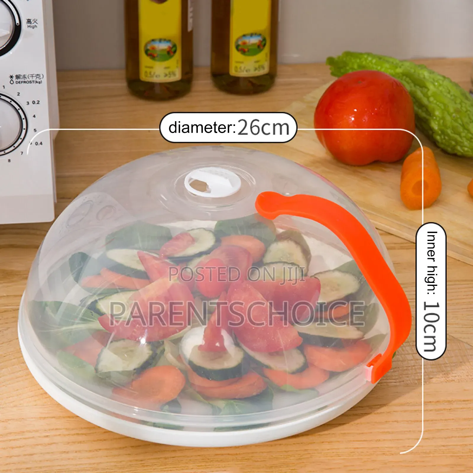 Transparent Microwave Cover With Rotatable Vent