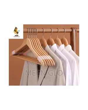 10pcs Natural Wood Cloth Hangers
