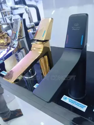 High Quality Wash Hand Basin Mixer Tap, Gold, Black, and Chrome.