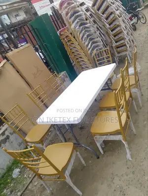 This Is Our 6ft Rectangle Table by 10 Seater, With Quality Chiavari