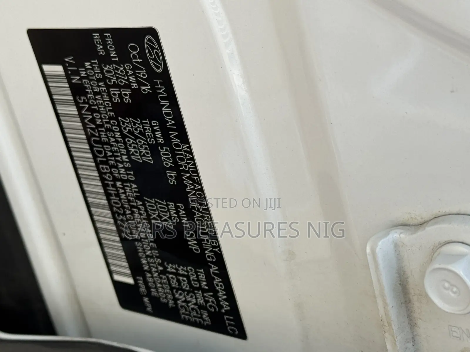 Hyundai Santa Fe 2017 White