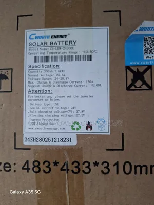 7.5kwh/24v Cworth Energy Lithium-Iron Phosphate Battery