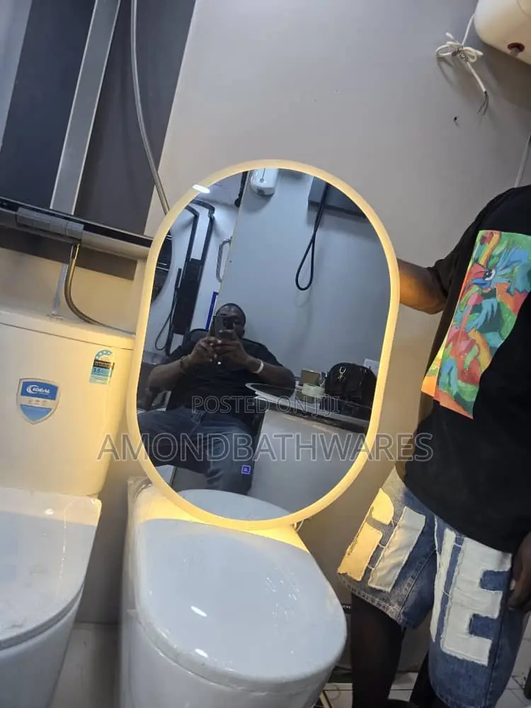 80 by 60cm Cylinder Shaped Mirror