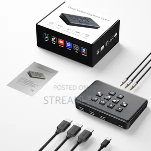 Video Switcher For Live Streaming, Dual Hdmi Input Capture