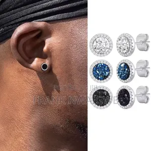 Shatterred Zircon Stud Silver Earrings