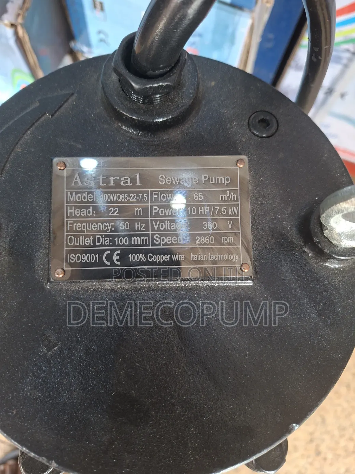 Sewage Pump Machine 7.5kw