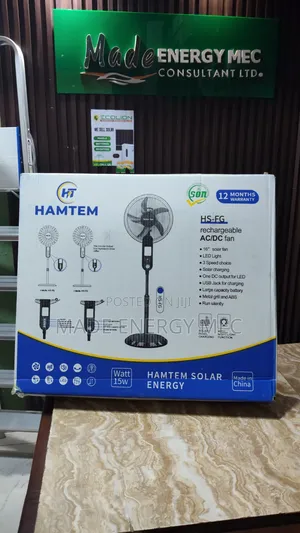 Hamtem Solar Rechargeable Fan