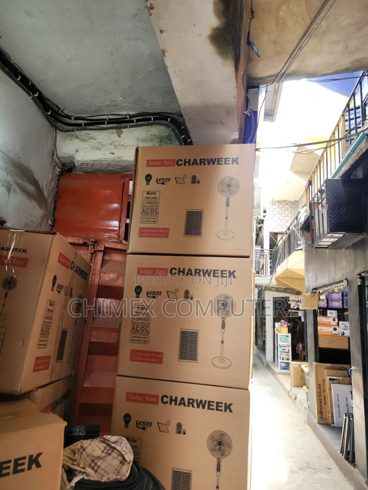 Charweek Solar Rechargeable Fan Without Remote