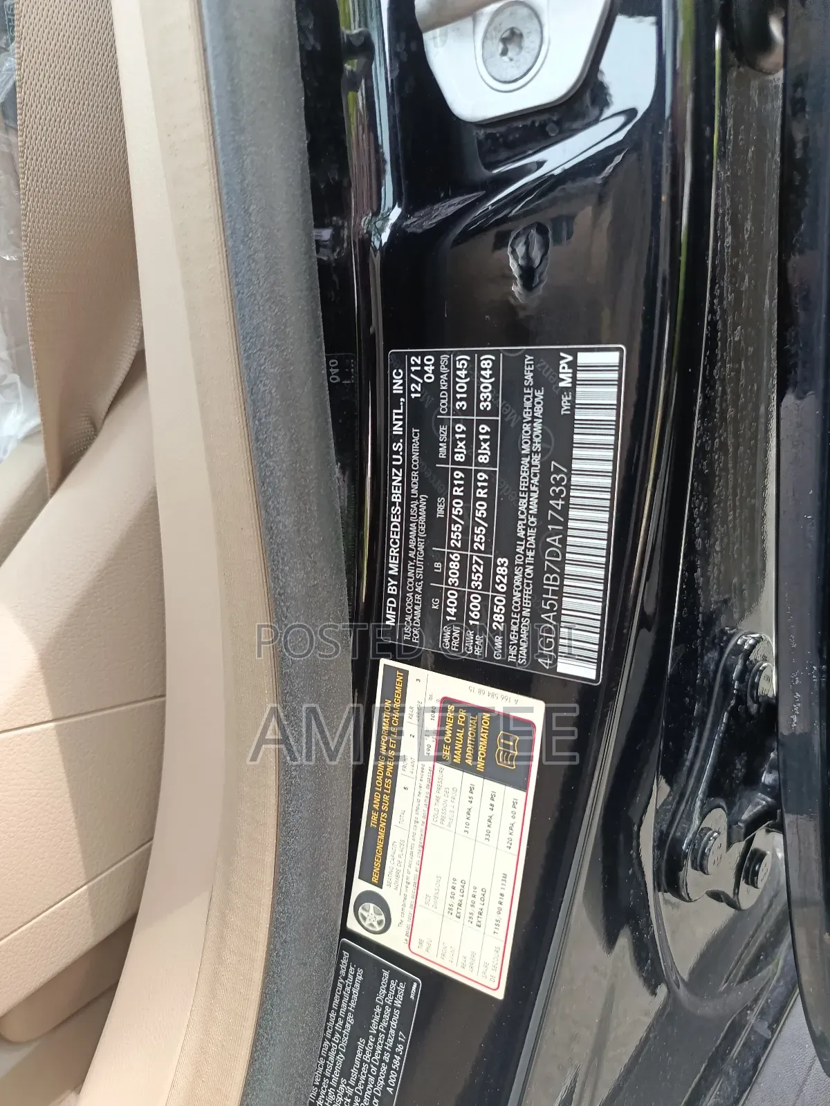 Mercedes-Benz M Class 2013 Black