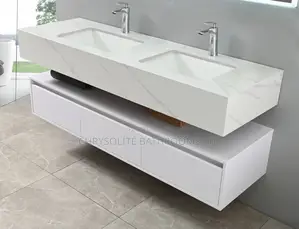 Double Floating Marble Cabinet