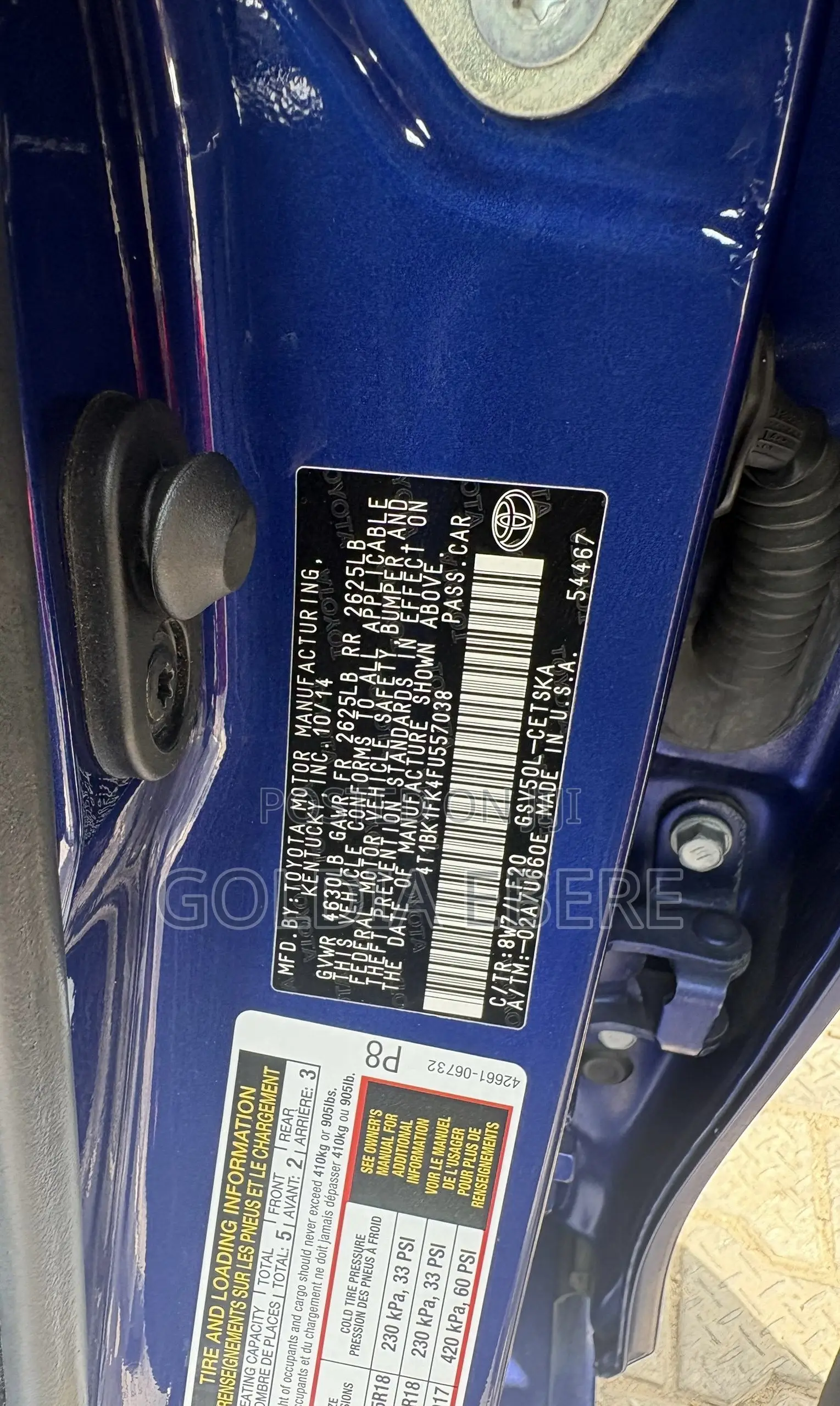 Toyota Camry 2015 Blue