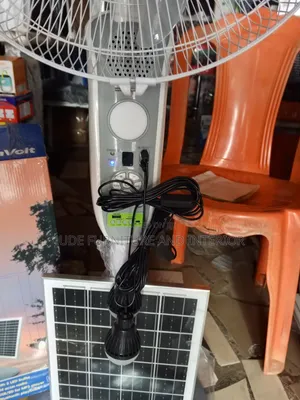 Solar Rechargeable Fan With Bluetooth Player