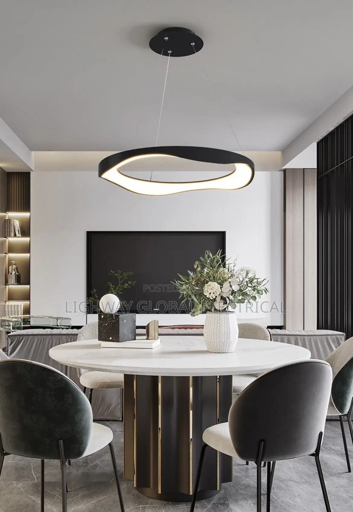 Simple Round Chandelier Light