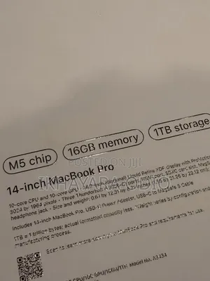 New Laptop Apple MacBook Pro 2025 M5 14-inch 16GB Apple M5 Pro SSD 1T