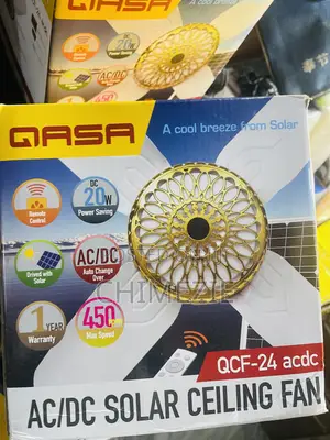 Qasa 24-Inch Ac/Dc Solar Ceiling Fan