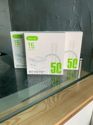 Just Max 50w Dual Usb-C Fast Charger Pd 3.0 for iPhone Android