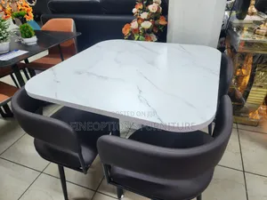 The Ivory Marble Elegance Dining Set