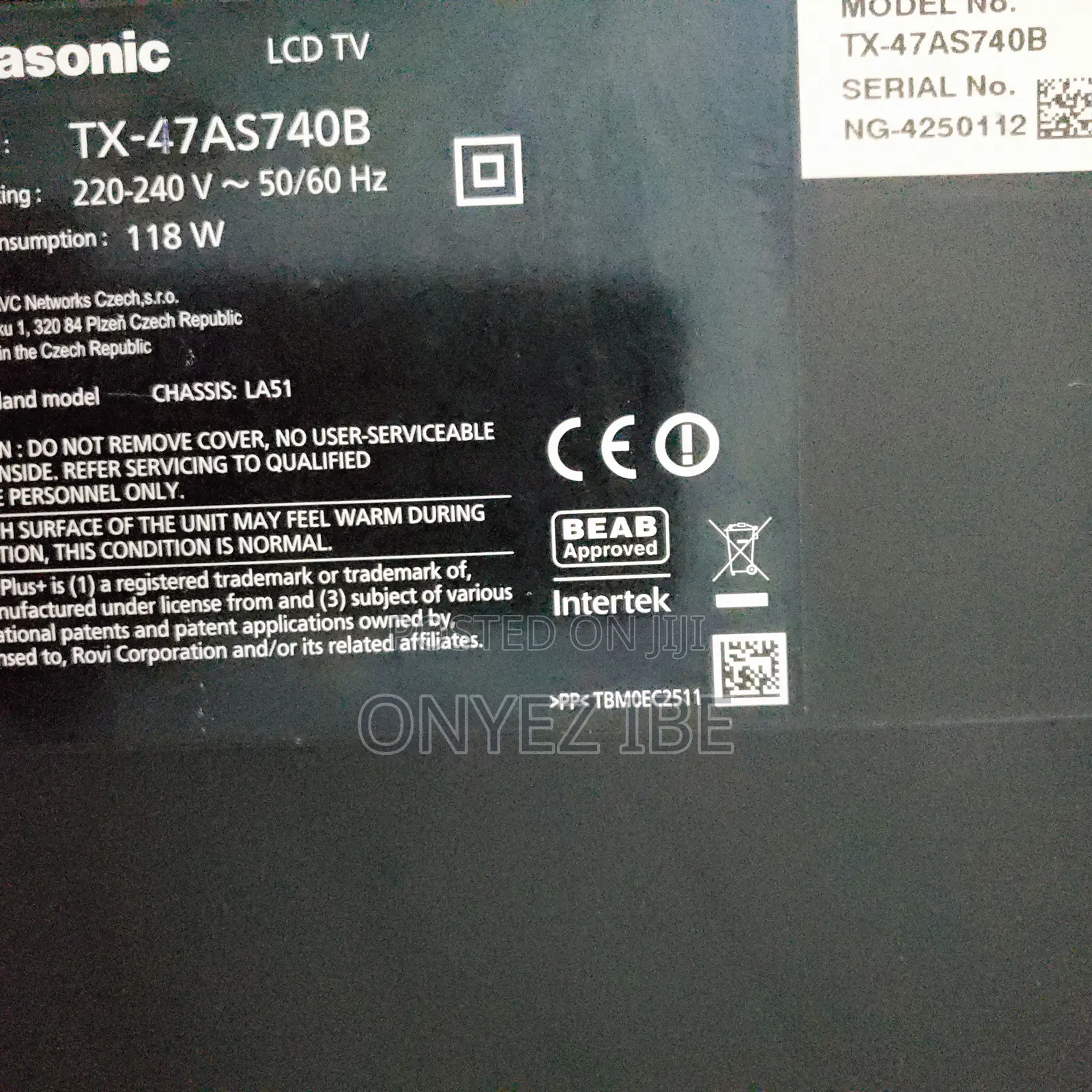 55' Used Panasonic Smart TV