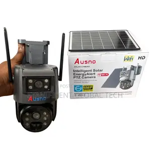 Ausno 6mp Hd Wifi Dual Lens Solar PTZ Outdoor Camera (Ubox App)