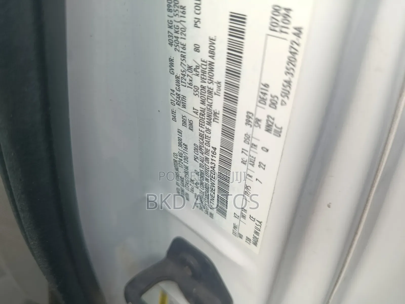 Ford E250 2014 White