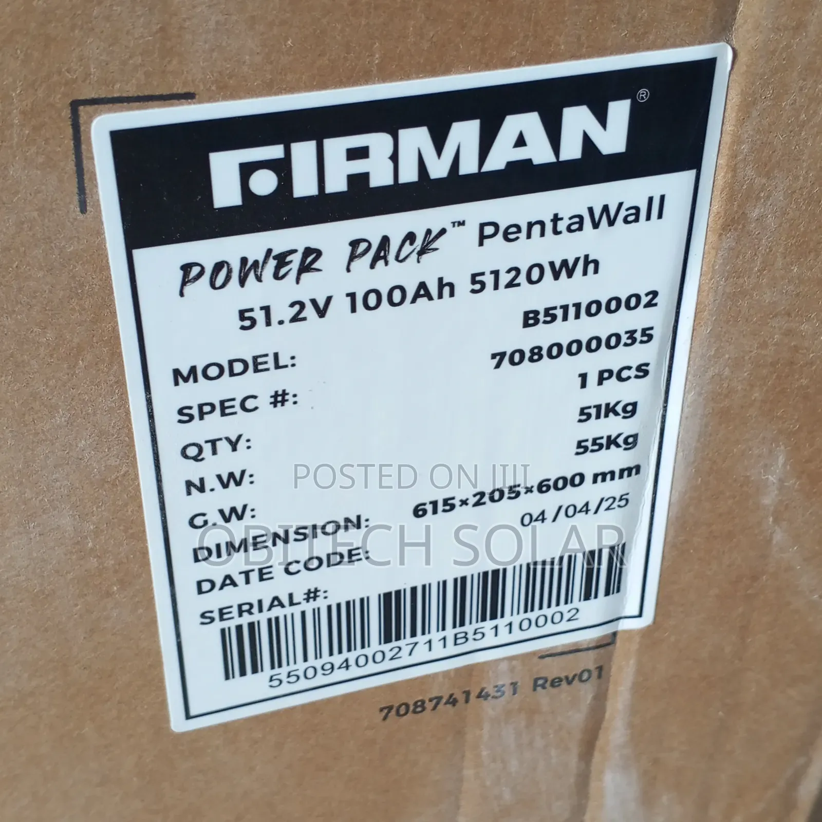 5kwh Fireman 48votts Lithium Ion Battery