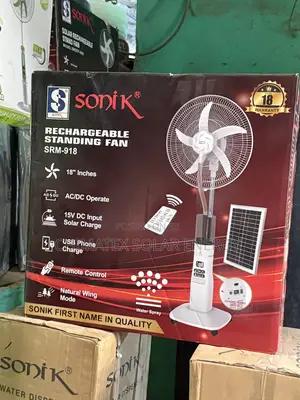 Sonik 18-Inch Rechargeable Standing Fan, Model SRM-918 Very Affordable