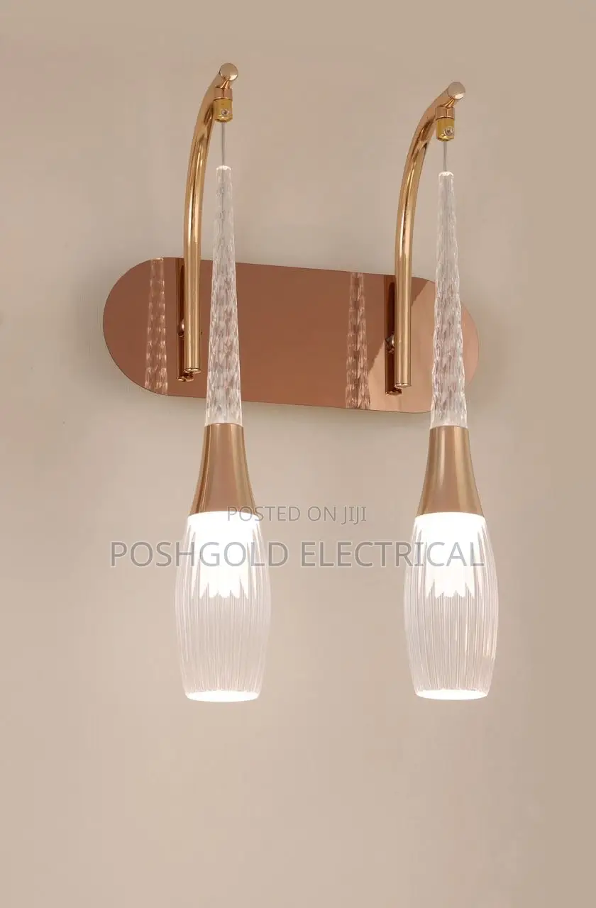 Modern Double Head Led Crystal Wall Sconce Light