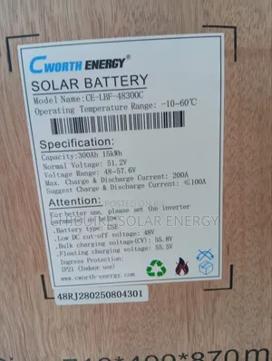 C Worth Energy Solar Batteries Lithium Ion 15kwh/48v