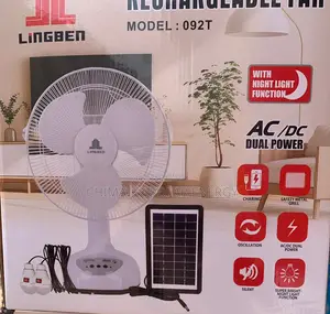 Lingben Model 092t Solar-Powered, Rechargeable Table Fan Affordable