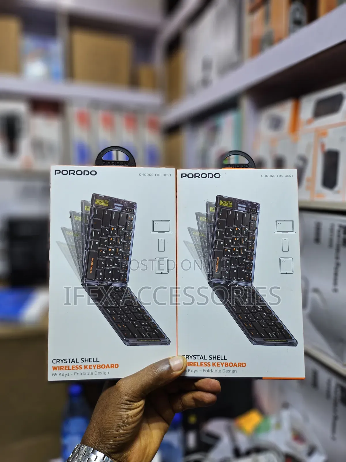 Porodo Crystal Shell Wireless Keyboard