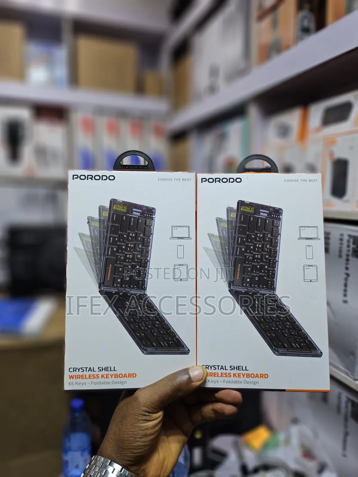 Porodo Crystal Shell Wireless Keyboard