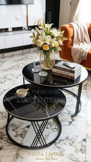 Center Table 2 in One With Marble Top