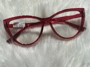 Burgundy Cat Eye Fashion Glasses / Optical Frames 