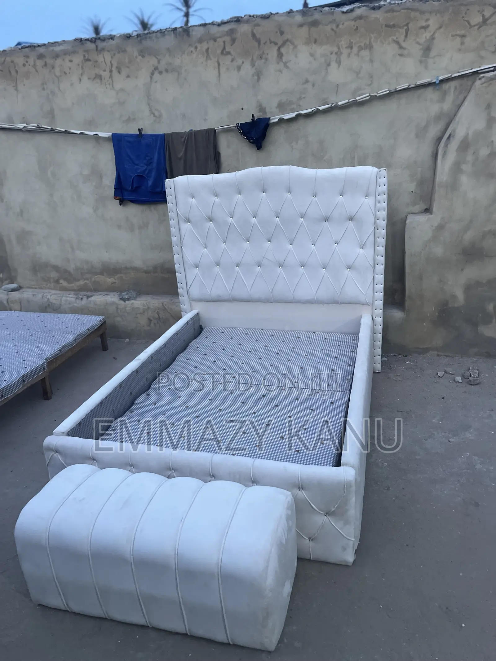 4.5 X6 Bedframe and Ottoman