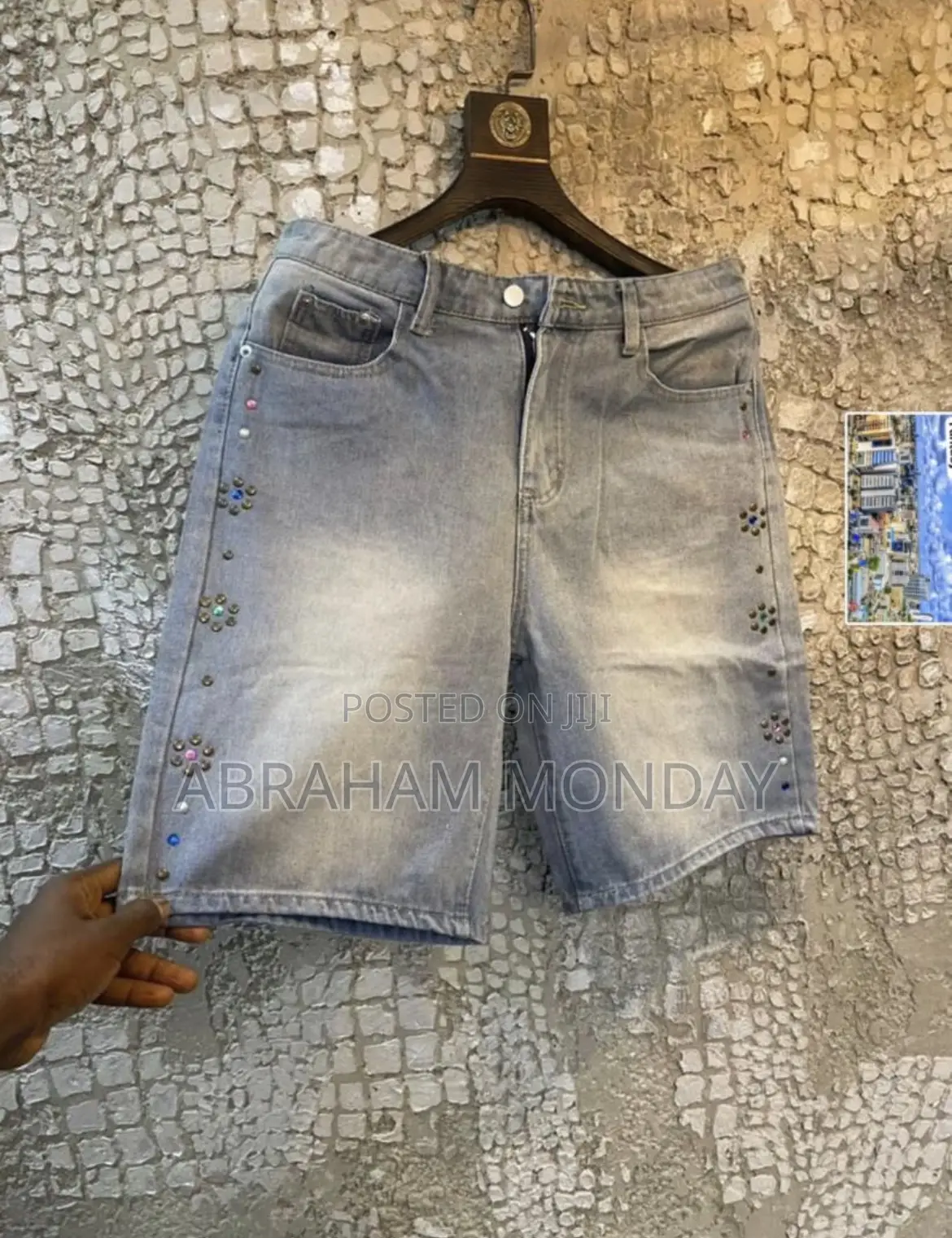 Studded / Rhinestone Denim Shorts