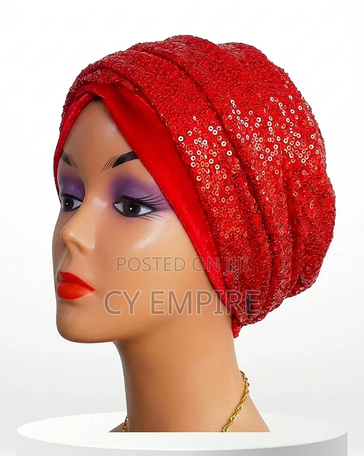 Lux Sequin Turban Wrap
