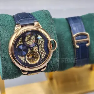 Cartier Santos Quality Luxury Men Genuine Leather Wristwatch