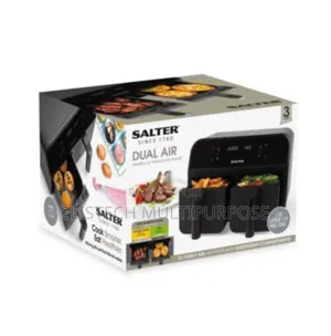 Salter Dual Air Fryer - Xl Family Size With Double Drawers