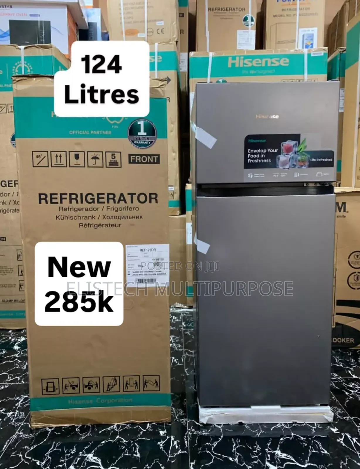 Hisense 124l Double Door Refrigerator - Brand New Top Freezer Fridge