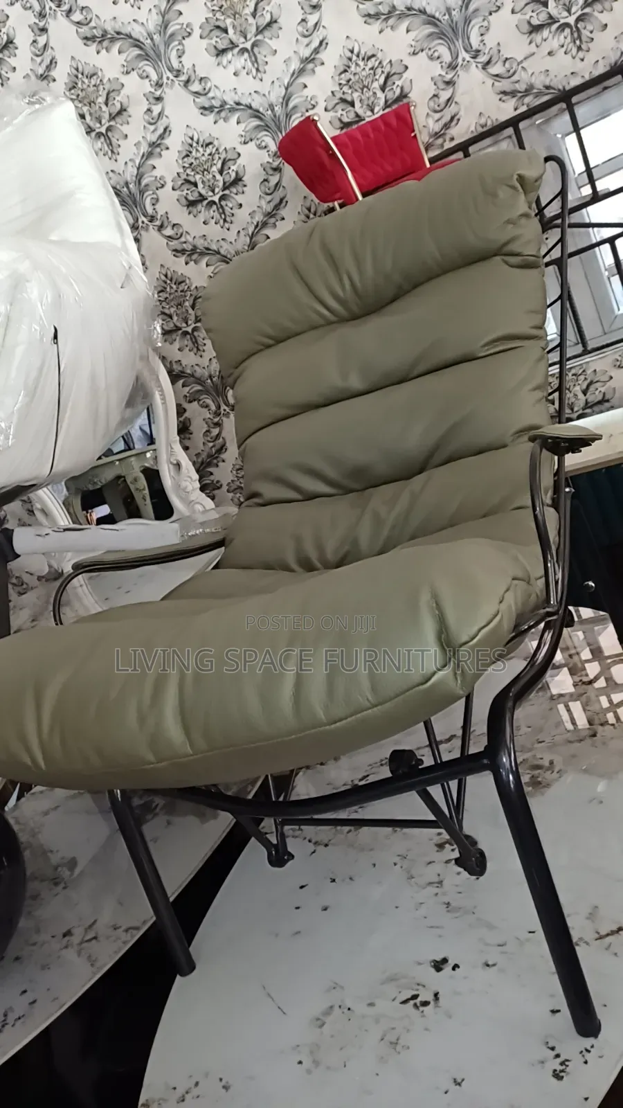 Executive Swing Leather Chair With Footrest