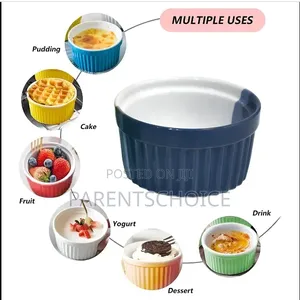 4" Ceramic Ramekin Color Baking Cup -6pcs