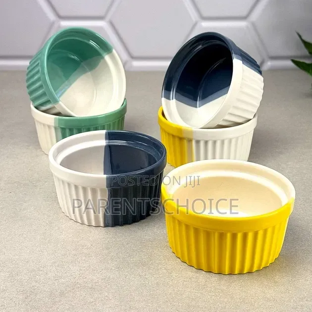 4" Ceramic Ramekin Color Baking Cup -6pcs