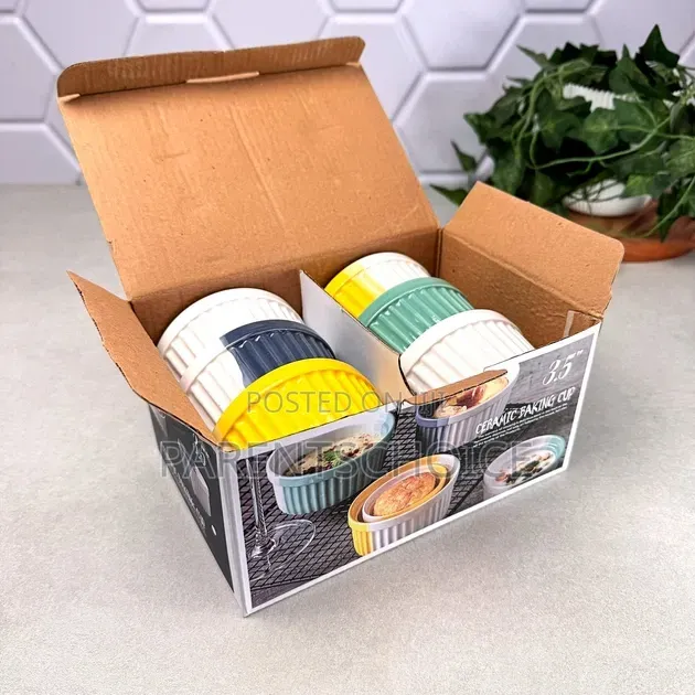 4" Ceramic Ramekin Color Baking Cup -6pcs