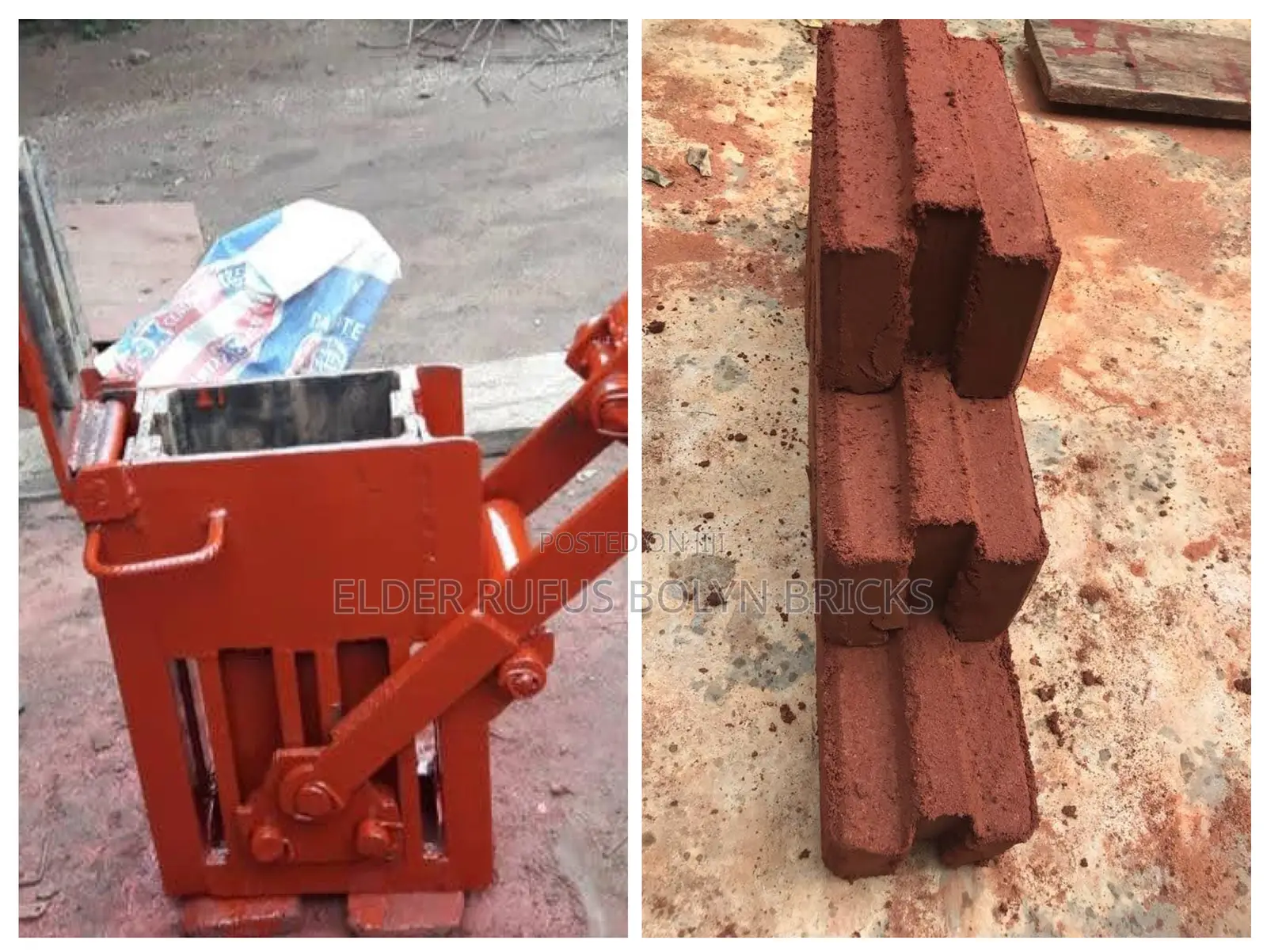 6 Inches Interlocking Manual Brick Pressmachin