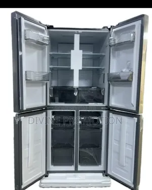 Hisense 4 Doors 392 Liters Side by Side Refrigerator, Silver Color.