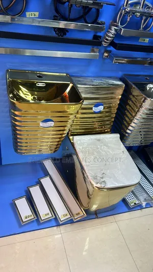 England Water Closet and Wall Hung Basin Golden Color Available