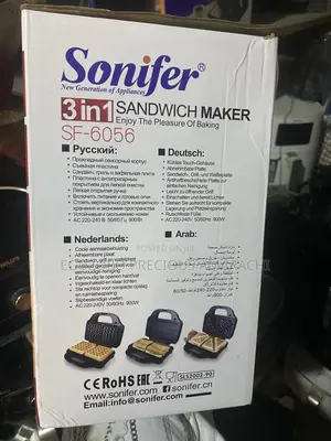 3in1 Sonifer 2 Face Sandwich Maker-900w