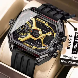 Poedagar Rubber Double Timepiece